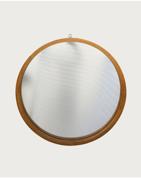 Liora - Miroir rond en bois massif de manguier - 76x5 cm