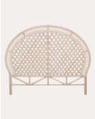 Crown - Tête de lit en rotin tressé - 160x160x30 cm