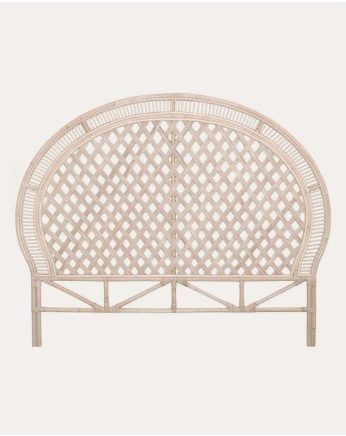 Crown - Tête de lit en rotin tressé - 160x160x30 cm
