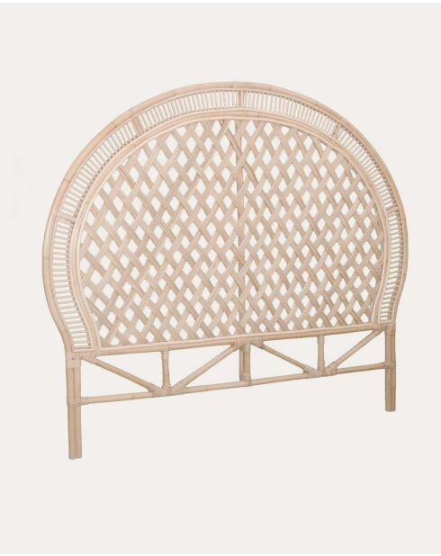 Crown - Tête de lit en rotin tressé - 160x160x30 cm