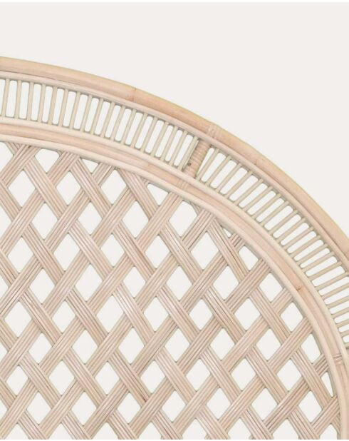 Crown - Tête de lit en rotin tressé - 160x160x30 cm