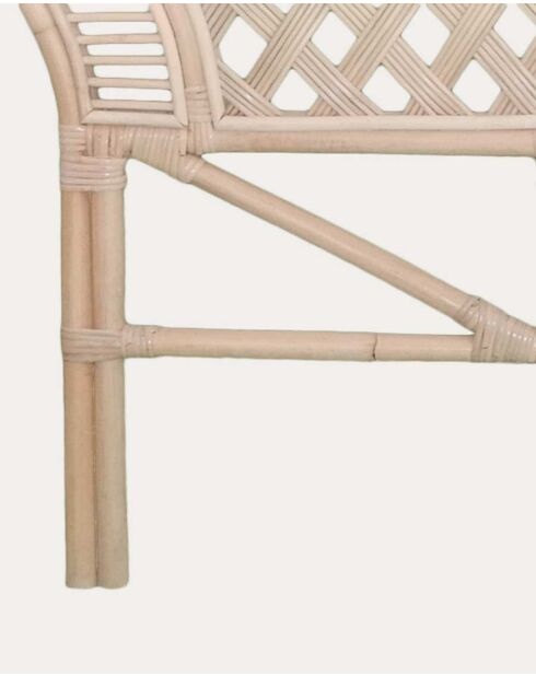 Crown - Tête de lit en rotin tressé - 160x160x30 cm