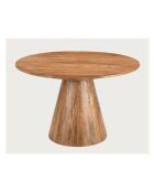 Bistrot - Ronde mangohouten eettafel, conische basis en vriendelijke stijl - 120x76 cm