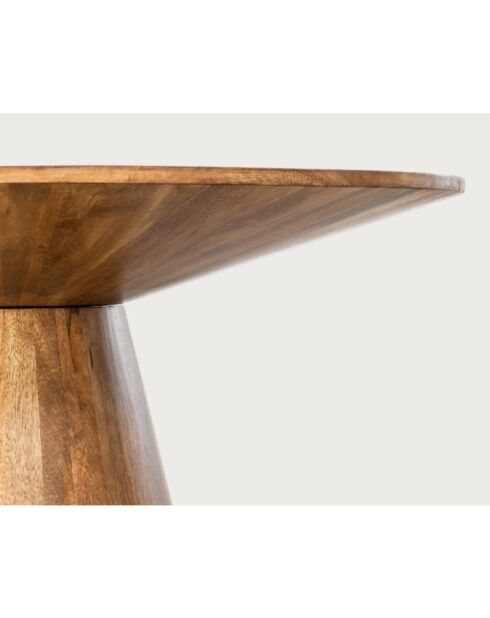 Bistrot - Ronde mangohouten eettafel, conische basis en vriendelijke stijl - 120x76 cm