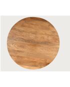 Bistrot - Ronde mangohouten eettafel, conische basis en vriendelijke stijl - 120x76 cm
