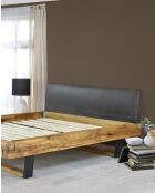 Bakara - Letto Beam in legno massello di abete rosso e metallo nero 160 CM