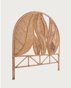 Rimba - Tête de lit en rotin Feuilles - 160x10x150 cm