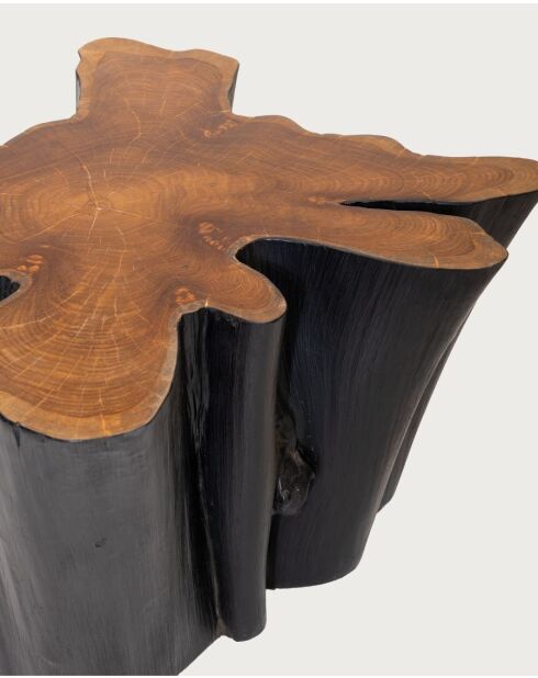 Timberly - Table basse tronc d'arbre massif 80cm