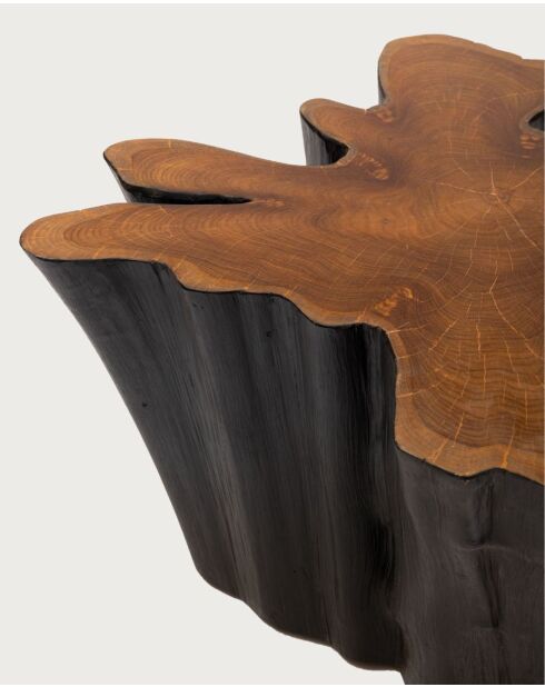 Timberly - Table basse tronc d'arbre massif 80cm