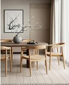 Charlie - 2 sedie scandinave in teak massiccio - 54x54x76 cm