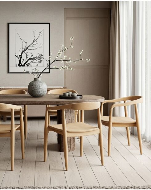 Charlie - 2 chaises scandinaves en teck massif - 54x54x76 cm