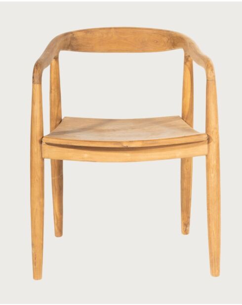 Charlie - 2 chaises scandinaves en teck massif - 54x54x76 cm