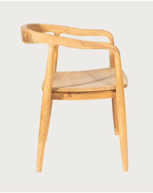 Charlie - 2 chaises scandinaves en teck massif - 54x54x76 cm