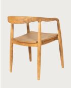 Charlie - 2 sedie scandinave in teak massiccio - 54x54x76 cm