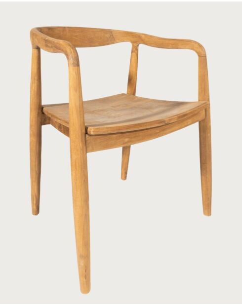 Charlie - 2 chaises scandinaves en teck massif - 54x54x76 cm