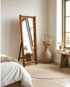Vivo - Miroir sur pied en bois massif de manguier - 68x25x167 cm