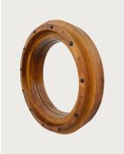 Boïa - Miroir hublot en bois massif de manguier - 45x5 cm