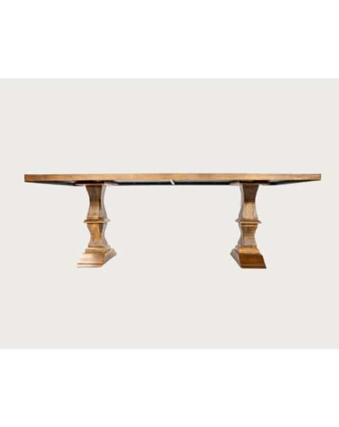 Maestro - Mesa de comedor de madera de eucalipto - 220x100x76 cm