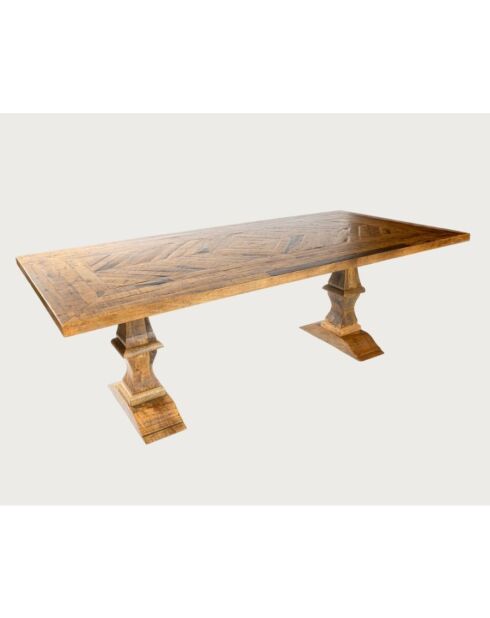 Maestro - Mesa de comedor de madera de eucalipto - 220x100x76 cm