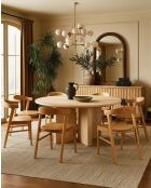 Aro - 2 Esszimmerstühle aus massivem Teakholz - 50x48x84 cm