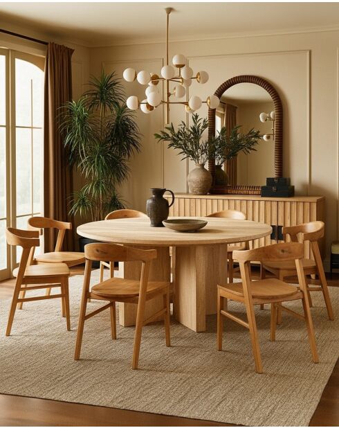 Aro - 2 Esszimmerstühle aus massivem Teakholz - 50x48x84 cm