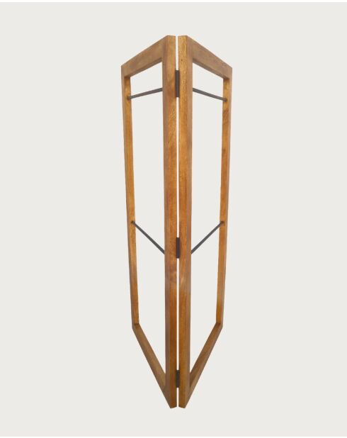 Elevéa - Porte serviette pliable en bois massif de manguier- 85x59x175 cm