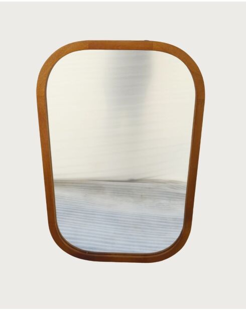 Niva - Miroir rectangulaire en bois massif de manguier - 50x3,5x76 cm