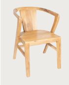 Orbe - 2 Chaises Repas en Bois Massif de Teck - 56x54x82 cm