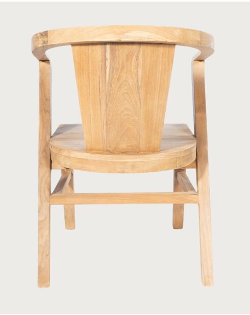 Orbe - 2 Chaises Repas en Bois Massif de Teck - 56x54x82 cm
