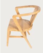 Orbe - 2 Chaises Repas en Bois Massif de Teck - 56x54x82 cm