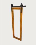 Zara - Miroir mural rectangulaire en bois massif et métal - 40x3X120 cm