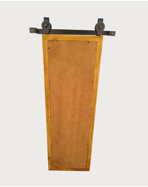 Zara - Miroir mural rectangulaire en bois massif et métal - 40x3X120 cm