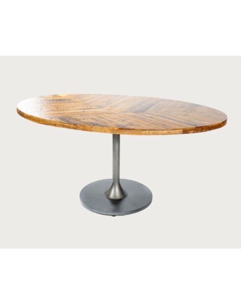 Sofia - Ovale tafel van massief hout voor 8 personen - 160x90x78 cm