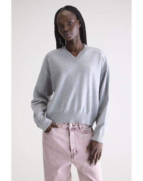 Maglione grigio in misto lana Gakor