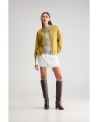 Neeta antiekgouden vest van linnenmix