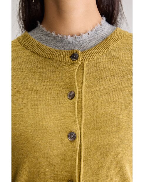 Neeta antiekgouden vest van linnenmix