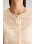 Neeta vest van ivoorkleurige linnenmix