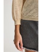 Neeta vest van ivoorkleurige linnenmix