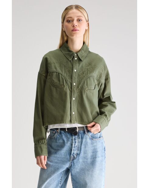 Polaris dusty olivfarbenes Hemd