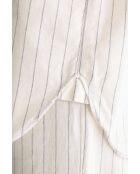 Guru ecrufarbenes gestreiftes Überhemd