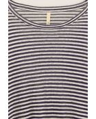 T-shirt en Lin mélangé Vydel rayé bleu marine