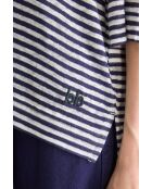 T-shirt en Lin mélangé Vydel rayé bleu marine