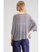 T-shirt en Lin mélangé Vydel rayé bleu marine