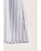 Blusa gris a rayas en forma de pera