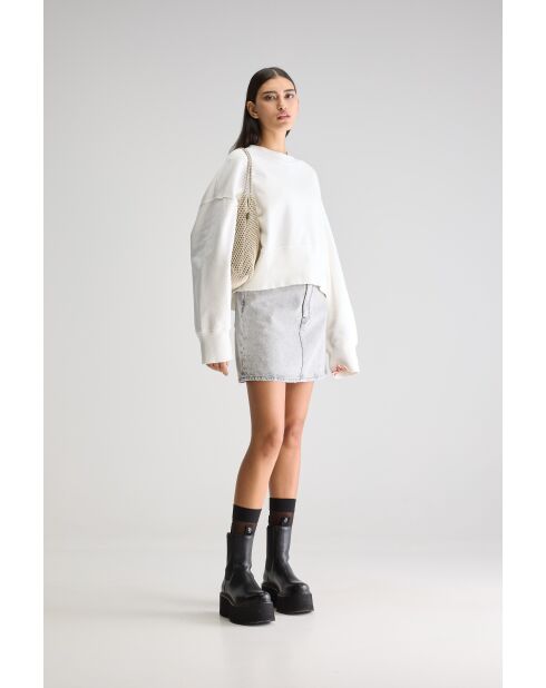 Slenni weißes Vintage-Sweatshirt