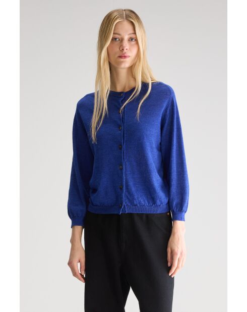 Neeta blueworker vest van linnenmix