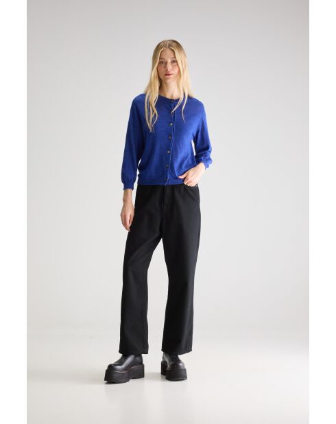 Neeta blueworker vest van linnenmix