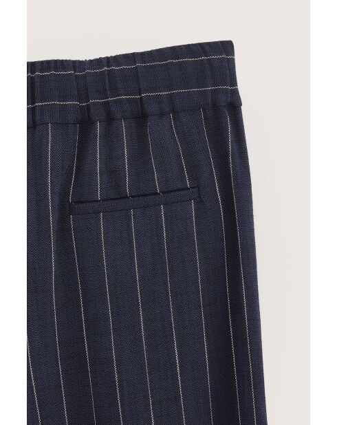 Marineblaue gestreifte Hose Vespa