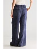 Marineblaue gestreifte Hose Vespa