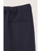 Marineblauwe gestreepte broek Sacha